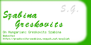 szabina greskovits business card